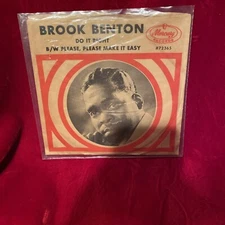 Brook Benton- Do It Right, Please Make It Easy 45 RPM Mercury VG Vinyl with/pix