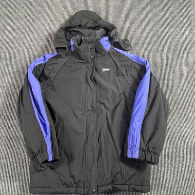 VTG Vortex By LL Bean Jacket Womens Small Black Hooded Insulated Outdoors Hiking