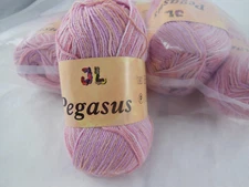 JL Yarns Pegasus 40% Wool 40% Bamboo 20% Nylon 50gr balls verigated pink peach 9
