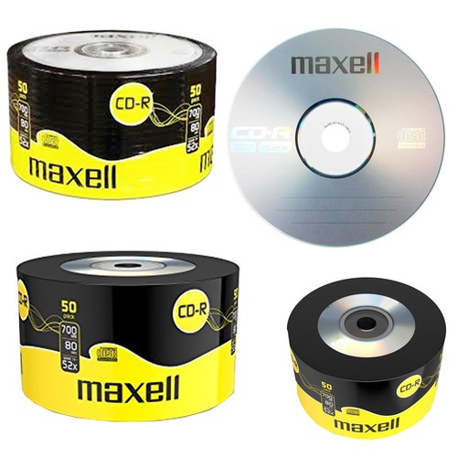 GENUINE MAXELL 50x CDR BLANK RECORDABLE DISCS CDs MEDIA BLANK DISKS