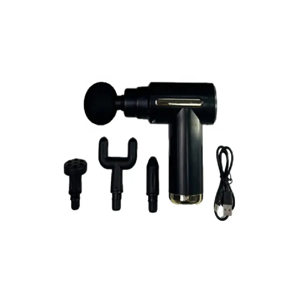 PISTOLA DE MASAJE ELÉCTRICO. VOLTAJE 5V. CABLE CONEXIÓN TIPO C. POTENCIA 30W.