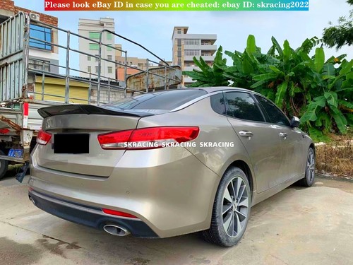 For 2011-2019 Kia Optima Real Carbon Fiber Rear Tail Trunk Lip Spoiler Wing - Picture 7 of 16