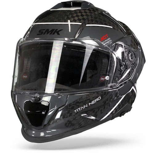 SMK Titan Carbon Nero White Grey Motorcycle Helmet New! Fast Shipping! eBay