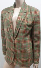 Celine Made In France Multi Colour Check Formal Casual Blazer Jacket 46 Uk18