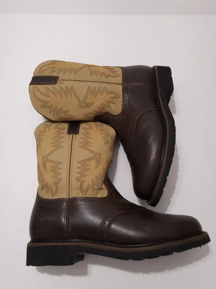 Justin Boots Men s Superintendent Steel Toe Golden Brown WK4661