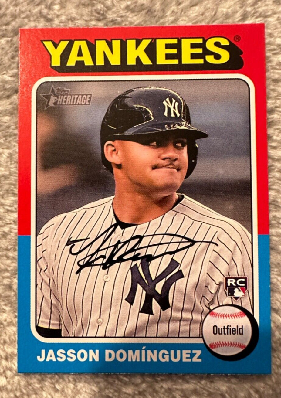 2024 Topps Heritage #399 Jasson Dominguez (RC). New York Yankees