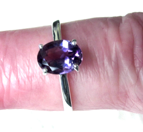 Mashamba Amethyst Solitär Ring / Größe 9 / 925 Sterling Silber / 1,12 ct - Bild 2 von 4