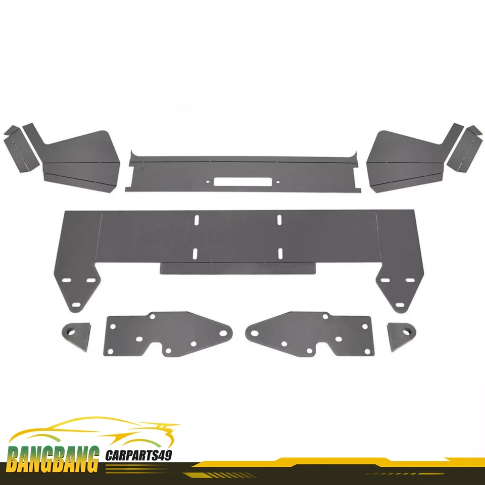 Kit completo de parachoques de cabrestante delantero de metal desnudo para Jeep Cherokee XJ 1984-2001 Foto 3 de 4