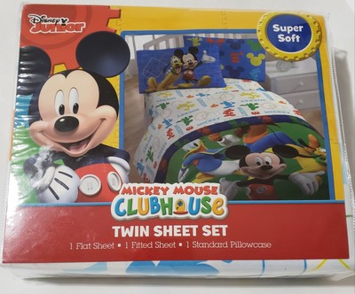 DISNEY JUNIOR MICKEY MOUSE CLUBHOUSE Twin Sheet Set - New ...