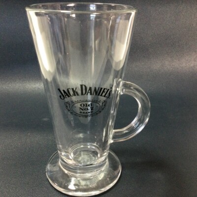 JACK DANIELS ALTE NO 7 MARKE LATTE KAFFEE GLAS SAMMLERSTÜCK MANCAVE HAUSBAR KNEIPE
