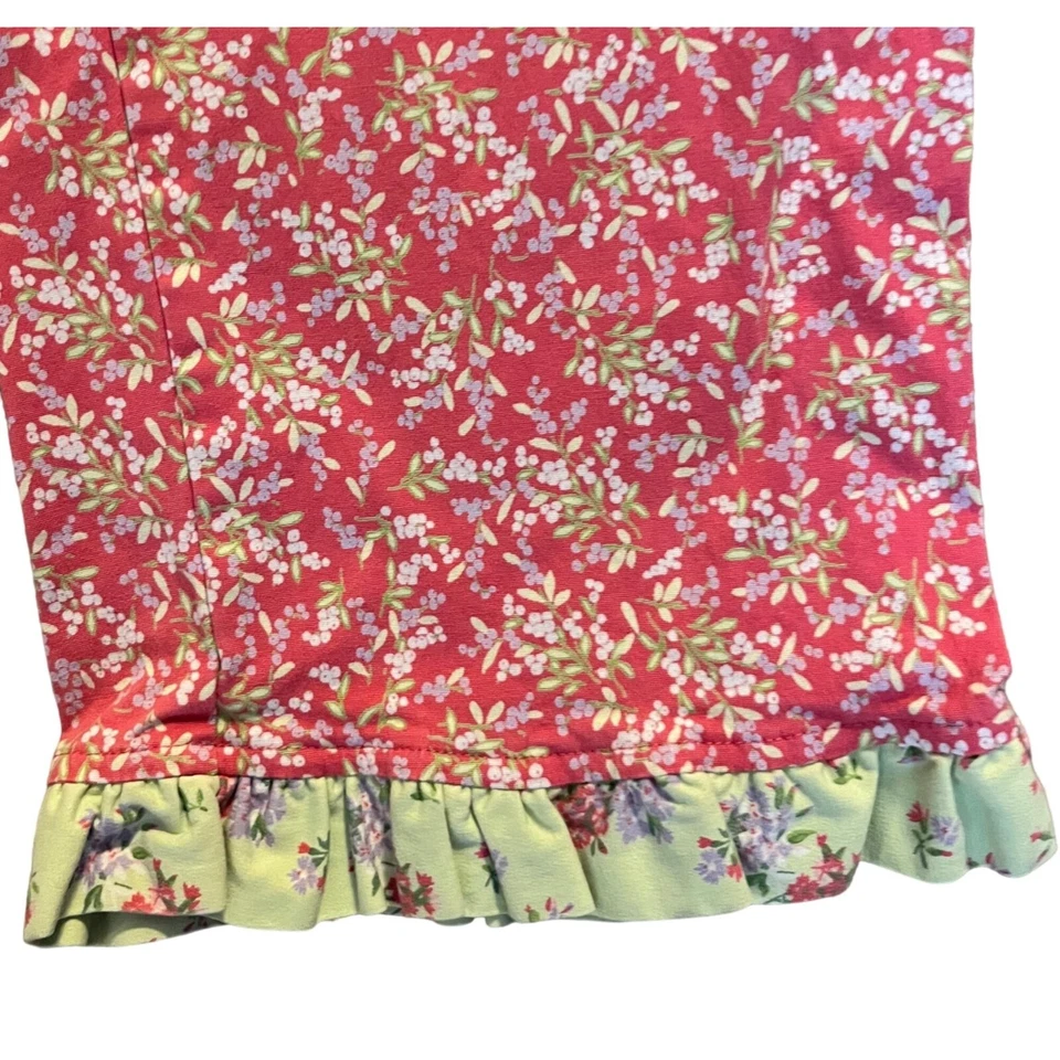 Pantalones Cortos De Colección Hanna Andersson 130 8 Tres Hermanas 3 Capris Floral Rosa Verde Foto 2 de 4