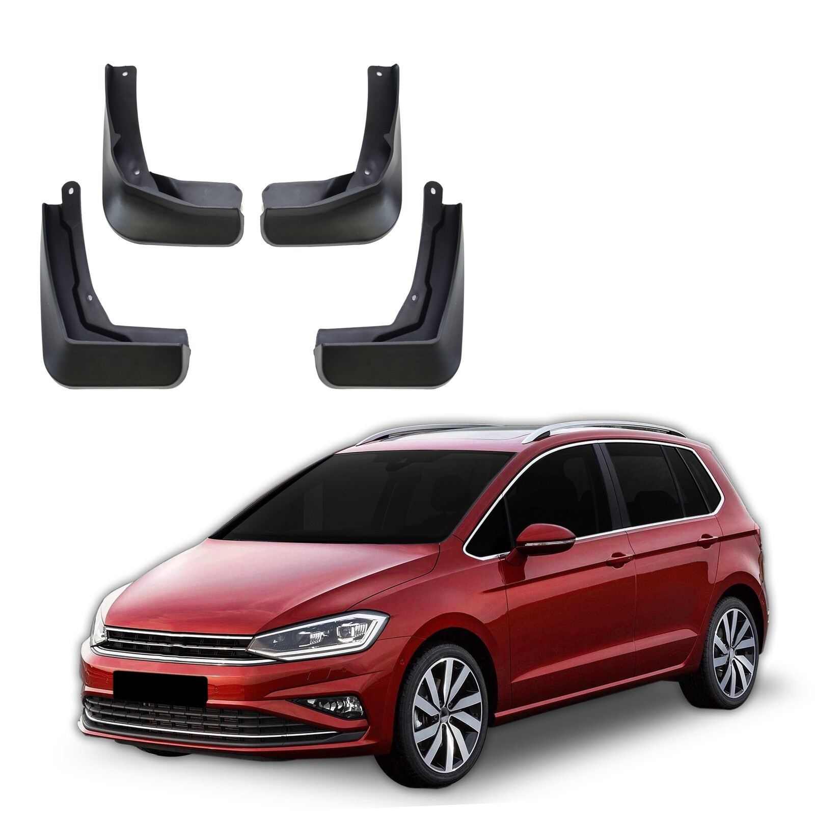 Bavettes de protection Golf 7 Sportsvan anti-projections quatre pièces