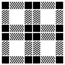 Really Great Stencils, Plaid 3 Stencil, 6 x 6, Background, Squares, Boxes