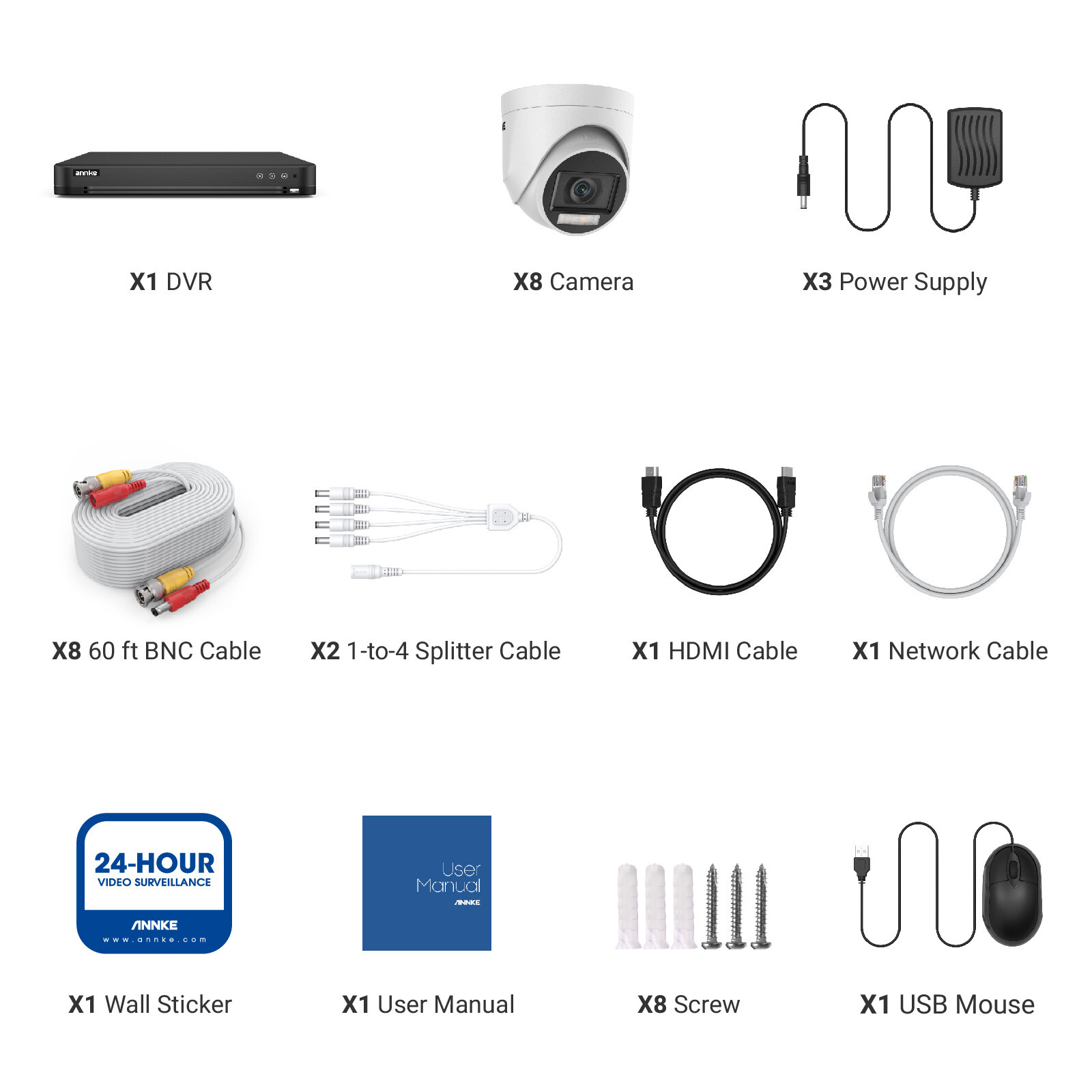 ANNKE 32CH DVR 5MP Audio Recording Security Camera System AI Color Night Outdoor