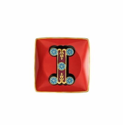 Versace Rosenthal - Square Flat Bowl 12Cm Versace Holiday Alphabet I