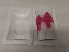 Candle Impressions White Pink Bow 6" 