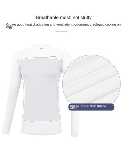 Golf Ice Silk Bottom Coat Shading Sunscreen Long-sleeved Ice Silk Bottom Shirt - Picture 8 of 14
