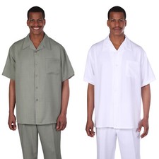 Men's MEN'S CASUAL WALKING SUIT SHORT SLEEVES AND LONG PANTS 2954
