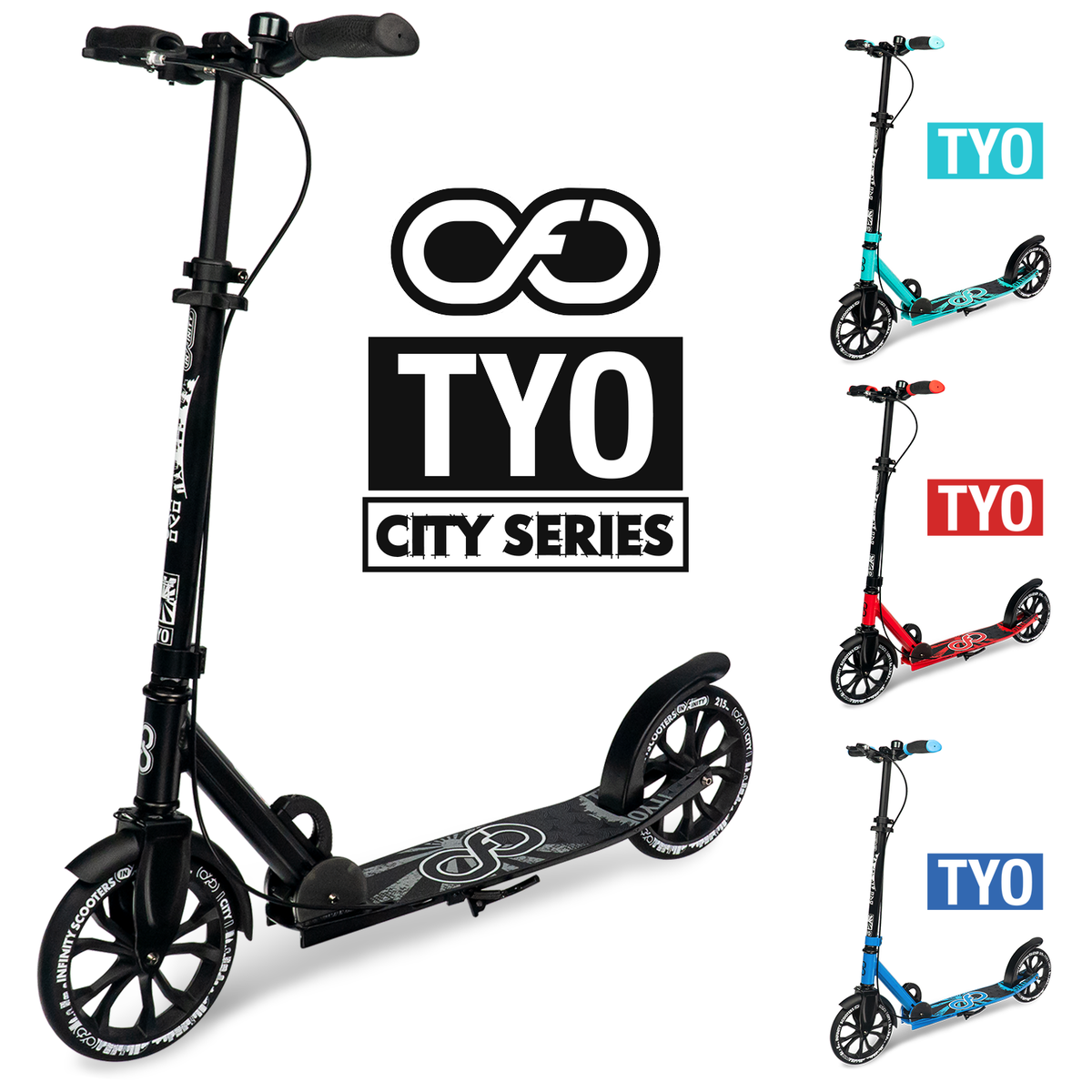 Scooter Snowboard CL 153cm 08-09 スクーター infinity TYO Tokyo City Scooter - Hand Brake BIG Wheel Adult