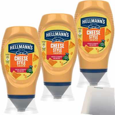 Hellmann's Cheese Style Sauce perfekt zu Burger und Nachos 3x250ml Flasche usy