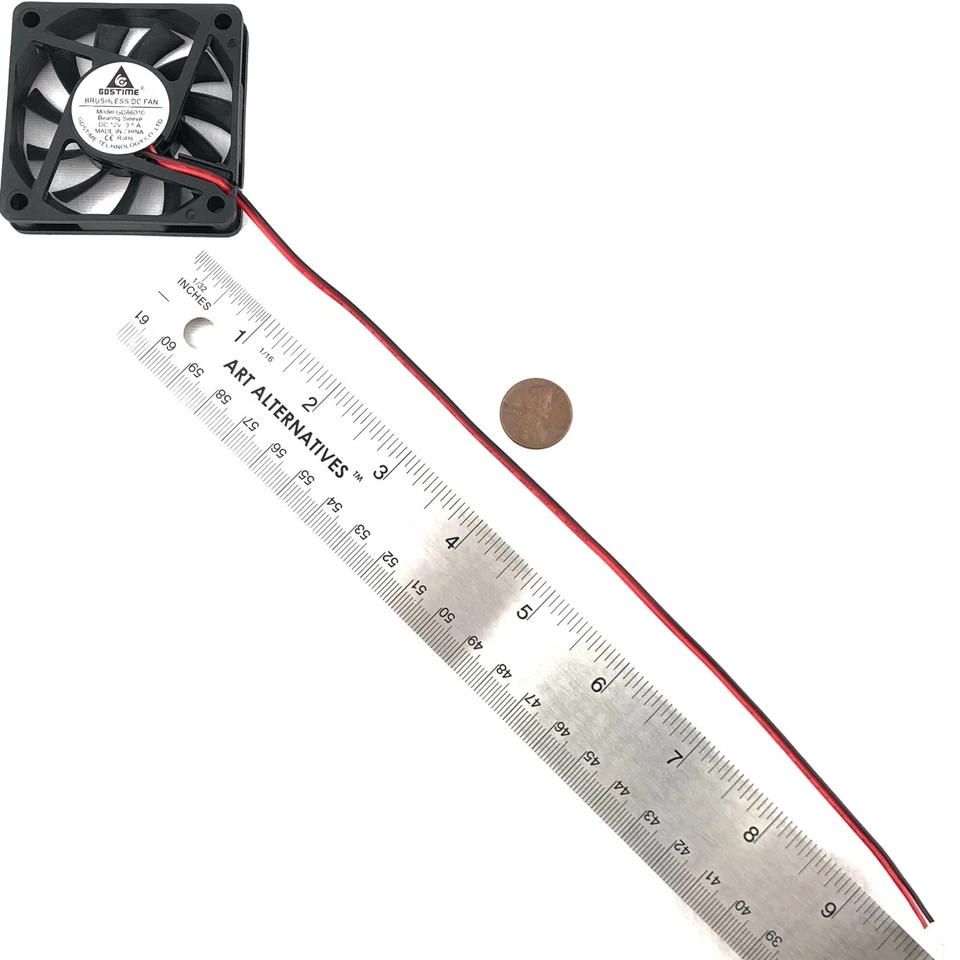 12V 60mm Cooling Fan 6010 PC DC Computer Case CPU 6cm 60x60x10mm 2-Pin 4 Pcs - Image 4 of 4