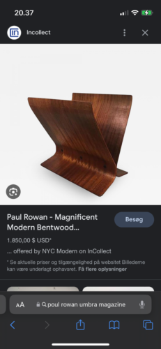 A magnificent modern bentwood magazine rack by Paul Rowan for Umbra, circa 1980 - Picture 4 of 4