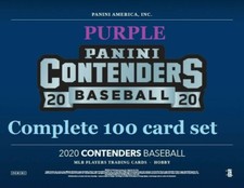 2020 Contenders Baseball Purple Complete 100 card set
