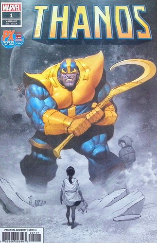 THANOS #1 - ARIEL OLIVETTI TRADE VARIANT 🔑 KEY MARVEL EXCLUSIVE C2E2 2019 NM+ - Foto 1 di 4