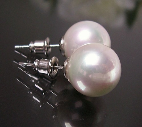 Perlenkette Perlen Armband Ohrringe Muschelkernperlen Schmuck Set Hochzeit VS7# - Bild 92 von 99