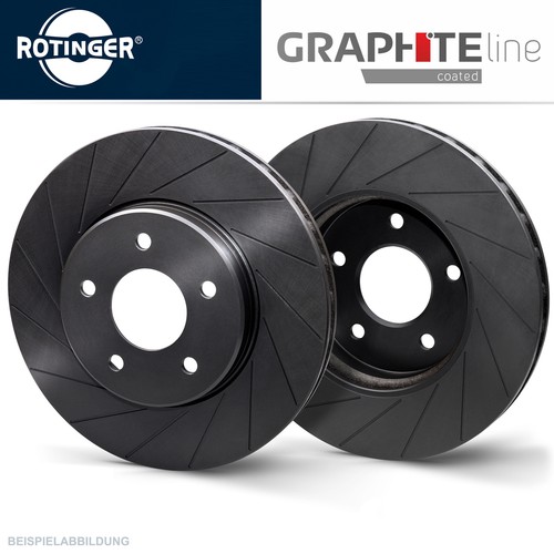 Rotinger Graphite Sport-Bremsscheiben Satz Vorderachse - Renault 19 I+II, Clio I
