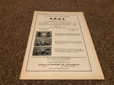 AC69 WERBUNG 11X8 HALPINS OF HAMPSHIRE LTD SOUTHAMPTON - A.D.A.S.
