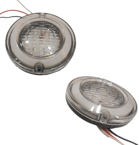 Iveco Vintage Round LED Rear Light Assembly 12V Vintage Tail Light amber Clear - Picture 21 of 22