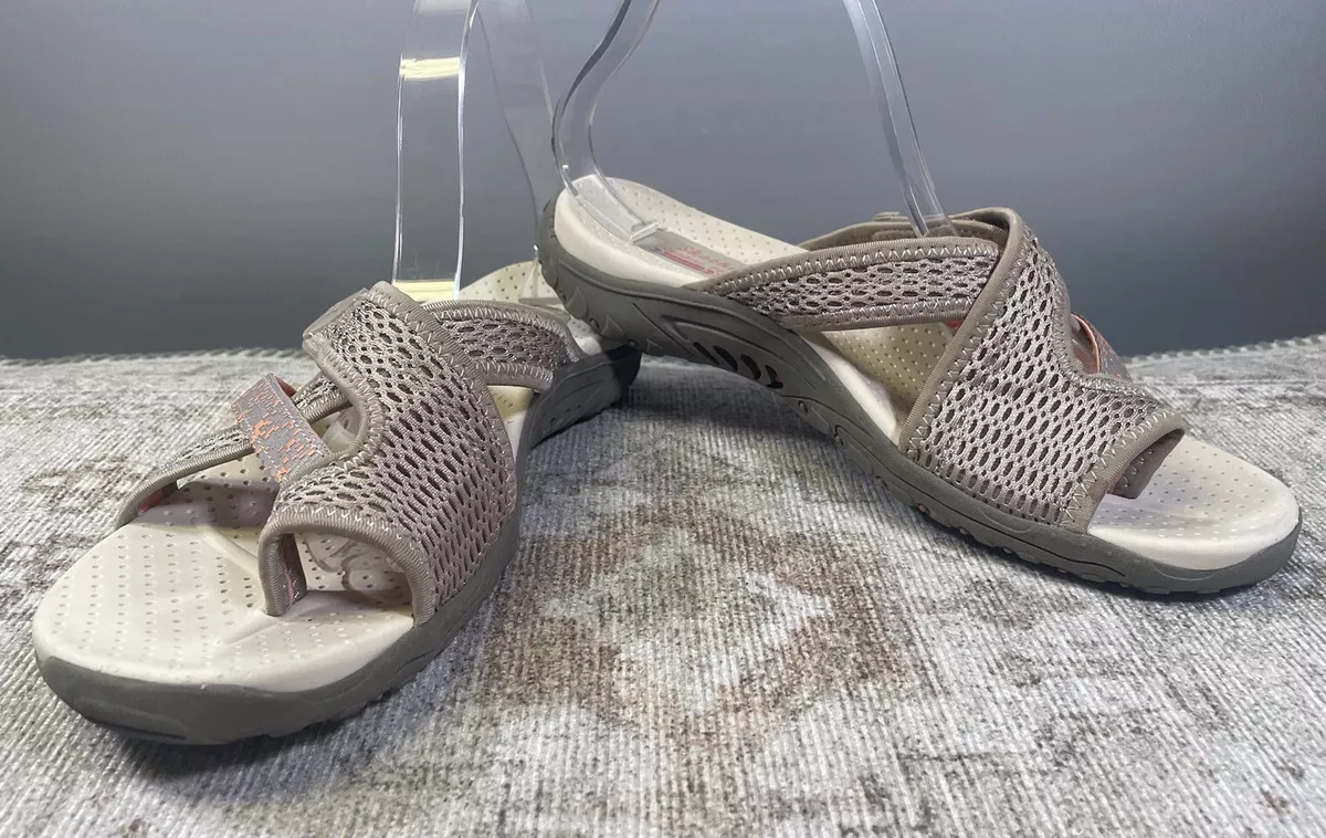 Skechers Outdoor Lifestyle Sandals Womens Size 10 Tan w Peach