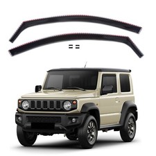 Windabweiser GP Regenabweiser Für Suzuki Jimny Ab 2018 3-Türer 2-Tlg Set Schwarz