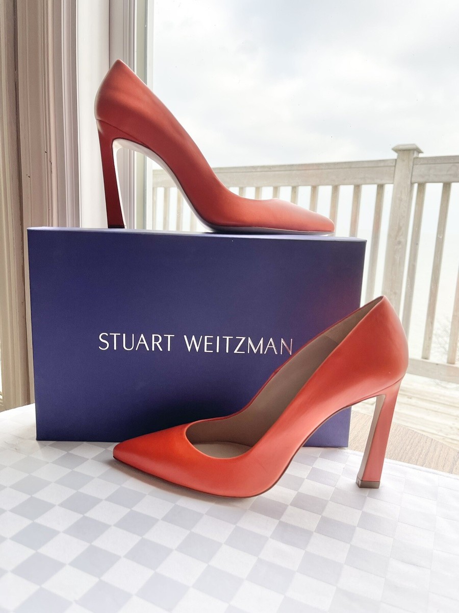 Stuart Weitzman RARE Chicster Tripoli Paprika Nappa Leather Point