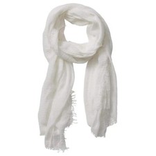 Women Summer Cotton Scarves Lady Light Soft Fashion Solid Scarf Shawl Wrap White