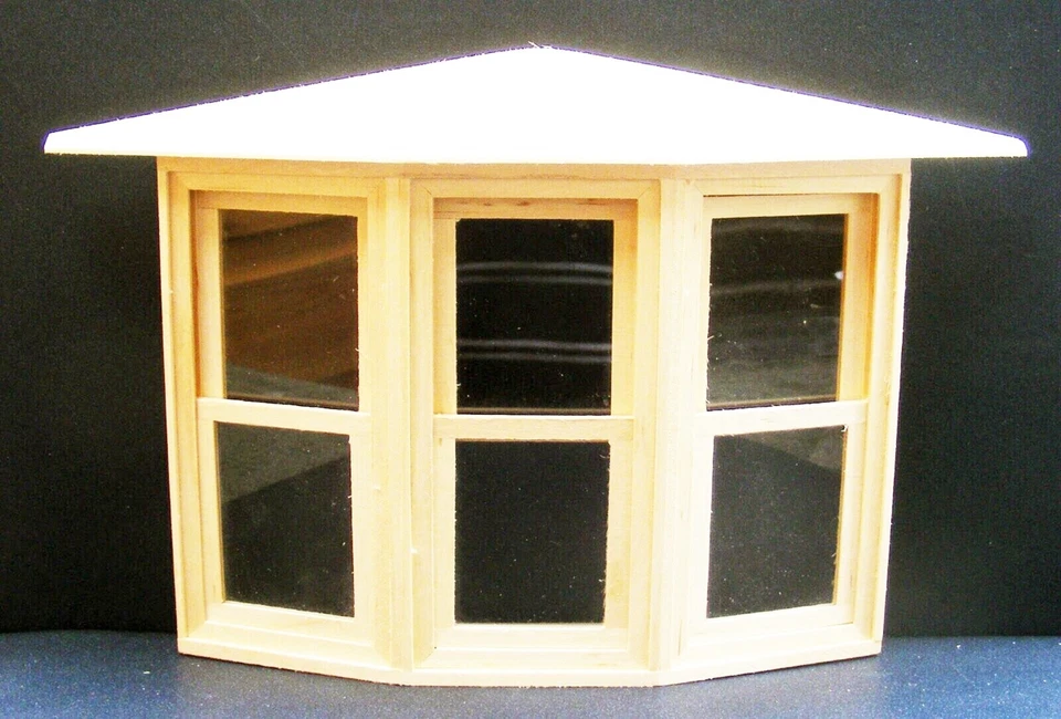 Dolls House Glazed Opening Wood Sash Bay Window Tumdee 1:12 Scale Miniature 085 - Image 2 of 4