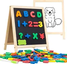 Magnetic Letters and Numbers with Easel for Kids- 133 Pieces