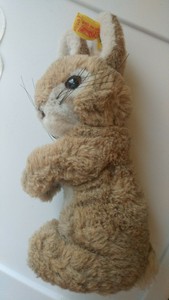 Vintage Steiff Dormili Bunny Rabbit with Button and Flag made in Germany 20 cm | eBay