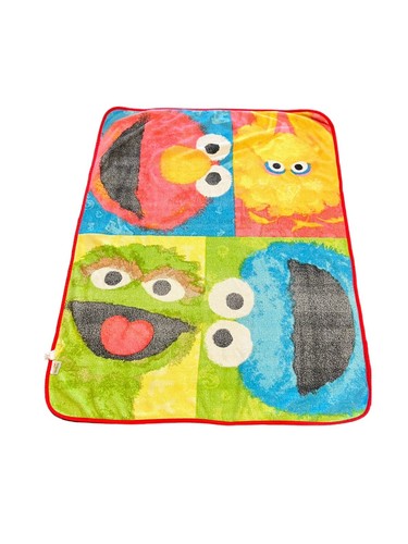 Sesame Street Elmo Big Bird Cookie Monster Oscar Baby Blanket AS IS (READ) - Picture 12 of 12