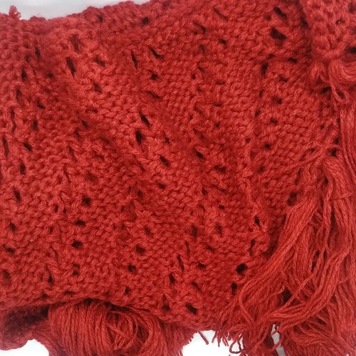 Blanket Scarf Shawl Wrap Hand Crafted 20X75" Size L - Picture 10 of 12