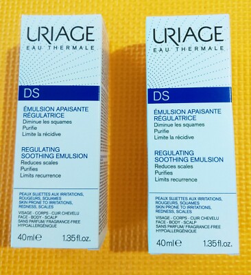 Uriage D.S. Purifying Soothing Restructuring Emulsion redness scales pack of 2