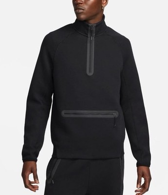Nike NSW Black Tech Fleece Half Zip Sweatshirt Men s 2XL(XXL)  FB7998-010