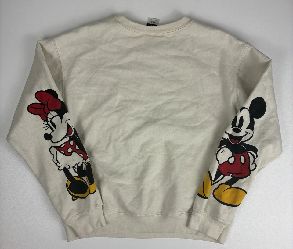 Disney Mickey & Minnie Niños Sudadera Crema Gráfico Pullover Juvenil Pequeña 3-5 Foto 2 de 4