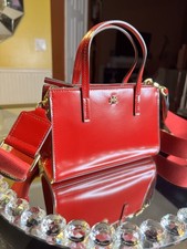 Tory Burch Blake Patent Mini Tote Lipstick Red Bag.