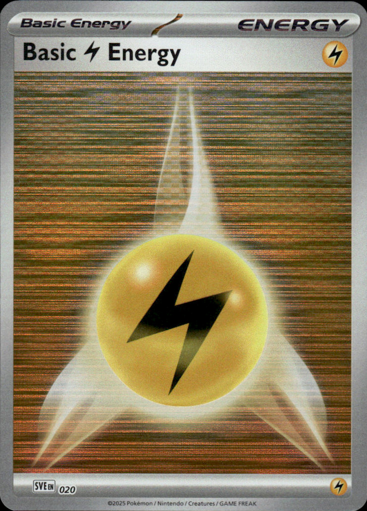 Basic Lightning Energy - Reverse Holo Common SVE Scarlet & Violet Energies 20 NM