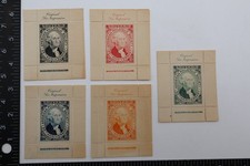 1911 APS Chicago 25th Anniversary Philatelic Souvenir Labels Set of 5