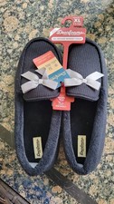 Women's DEARFOAMS Memory Foam Moccasin Slippers, Size XL 11-12 NEW with Tag