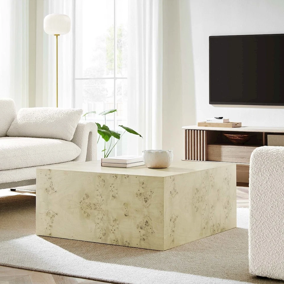 Cosmos 36英寸方形Burl木质咖啡桌 — 第 3/4 张图片