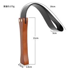 New High Quality PU Leather Riding Whip Flogger Sex Gift Wooden Handle Two Layer